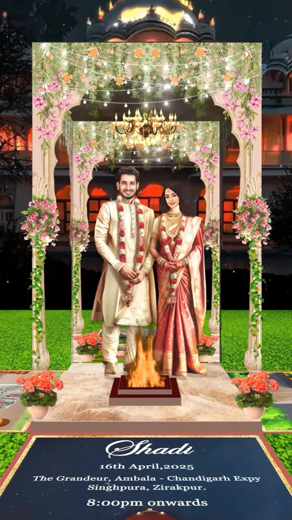 Puneet and Dorik 3D Wedding Invitation