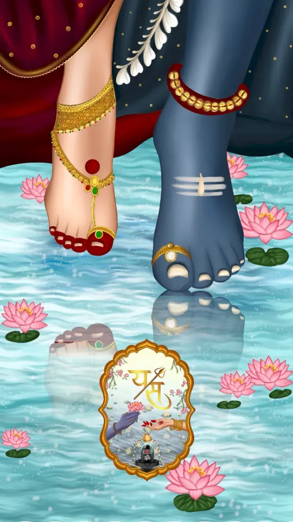 Shiv and Parvati Theme Wedding Invitation