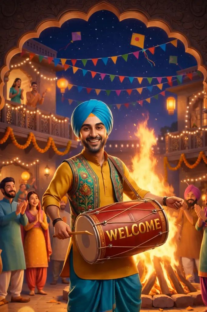 Lohri Special with AI + Real Faces Invite