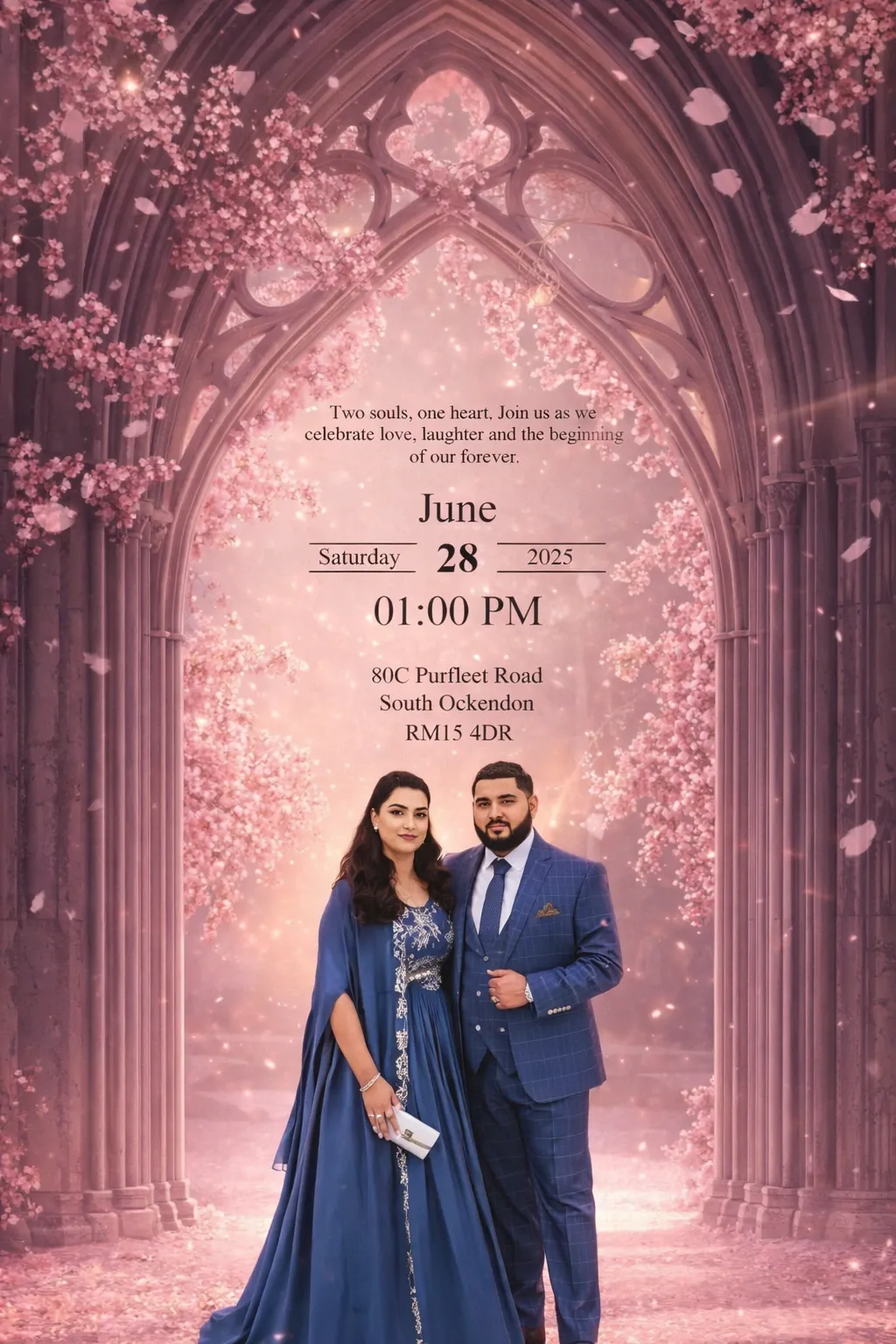 Bhavneet Kaur weds Inderpal Singh Floral Roka Ceremony Digital E-Invite