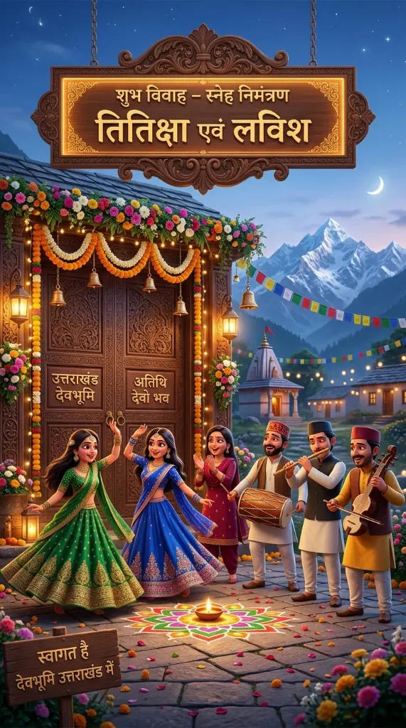 Titiksha & Lavish | Uttarakhand Theme Digital Wedding Invitation