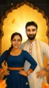 Maharashtrian Temple Theme Digital Wedding Invitation